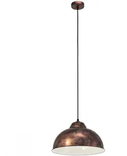 Industriální závěsná svítidla EGLO Kovové závěsné svítidlo TRURO 2 1x60W E27 49248