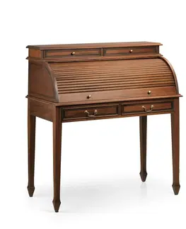 Stylové a luxusní pracovní a psací stoly Estila Rustikální luxusní psací stůl se sekretářem M-Vintage 103cm v klasickém stylu