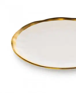 Talíře DekorStyle Keramický talíř Lissa 20 cm bílý