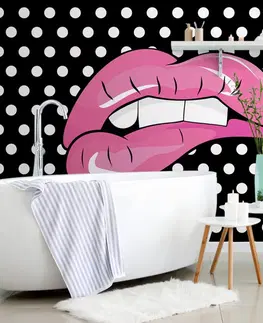 Samolepící tapety Samolepící tapeta pop art růžové rty