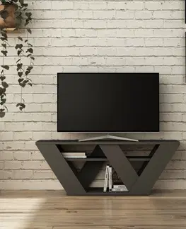 TV stolky Kalune Design TV stolek PIPRALLA 110 cm antracitový