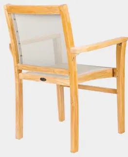 Zahradní židle a křesla DEOKORK Zahradní teakové křeslo ROMA NEW