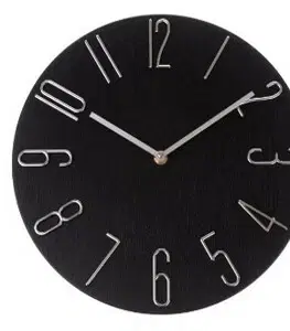 Hodiny Nástěnné hodiny Berry black, pr. 30,5 cm, plast