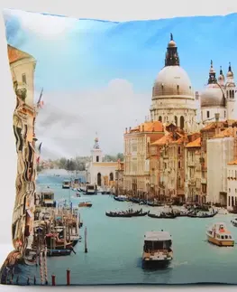 POLŠTÁŘE A POVLEČENÍ Moderní povlak na polštář s motivem Benátek