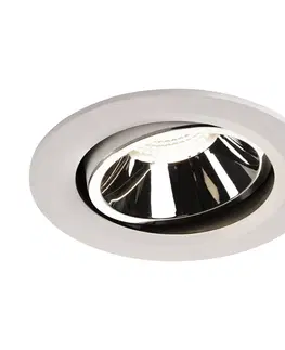 LED podhledová svítidla SLV BIG WHITE NUMINOS MOVE DL L vnitřní LED zápustné stropní svítidlo bílá/chrom 4000 K 40° otočné a výkyvné 1003690