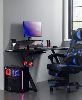 Kancelářské židle SONGMICS Herní židle Bert černo-modrá