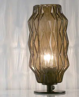 Světla na parapety Selène Stolní lampa Origami, šedohnědá