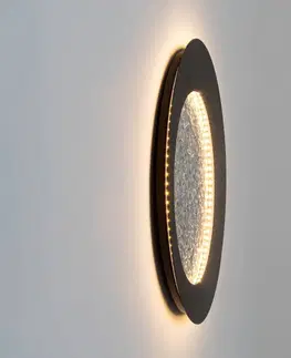 Nástěnná svítidla Holländer Nástěnné svítidlo Plenilunio LED, hnědočerná/stříbrná, 60 cm