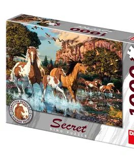 Hračky puzzle DINO - Koně 1000 dílků secret collection
