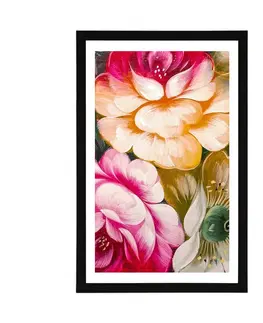 Květiny Plakát s paspartou impresionistický svět květin