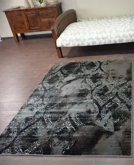 Koberce a koberečky Dywany Lusczow Kusový koberec VOGUE 093 černý / hnědý, velikost 200x290