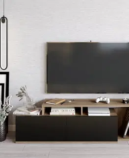 TV stolky Hanah Home TV stolek Nexera 149,8 cm ořech/černý