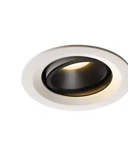 LED podhledová svítidla SLV BIG WHITE NUMINOS MOVE DL M vnitřní LED zápustné stropní svítidlo bílá/černá 3000 K 55° otočné a výkyvné 1003595