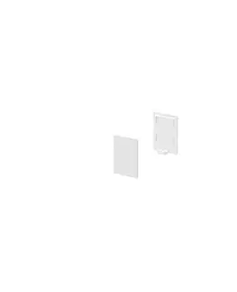 Profily SLV BIG WHITE KONCOVÉ KRYTY, na GRAZIA 10 profil k montáži na stěnu standard, 2 kusy, vysoké provedení, bílé 1000485