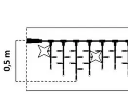 Rampouchy a krápníky DecoLED LED světelné krápníky, FLASH, 3x0,5m, ledově bílá, 114 diod, IP67 IFNX0305