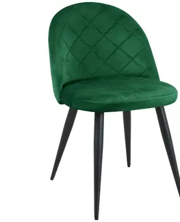 Židle Ak furniture Čalouněná designová židle Poppy zelená