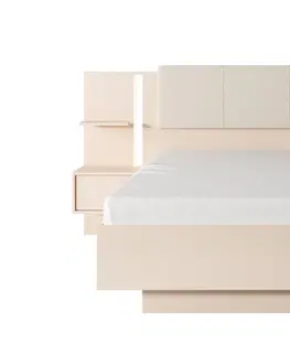 Postele ArtLas Manželská postel DUST s nočními stolky | 160 x 200 cm Provedení: Postel s dřevěným roštem bez matrace