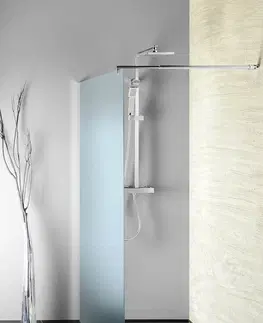 Sprchové zástěny AQUALINE WALK-IN zástěna jednodílná k instalaci na zeď, 1000x1900 sklo Brick WI100