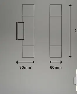 LED nástěnná svítidla BRILONER Svítidlo do koupelny, 27,5 cm, 2x GU10, 4,8W, 400lm, chrom BRI 2090028