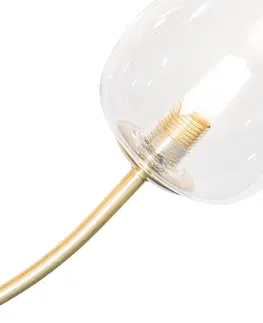 Zavesna svitidla Klasická závěsná lampa zlatá se sklem 12 světel - Elien