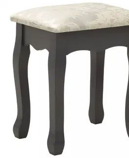 Noční stolky Toaletní stolek s taburetem Dekorhome Černá