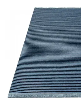 Moderní koberce Modrý protiskluzový koberec vhodný do předsíně Šířka: 80 cm | Délka: 150 cm