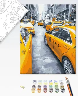 Města Malování podle čísel taxíky ve městě New York