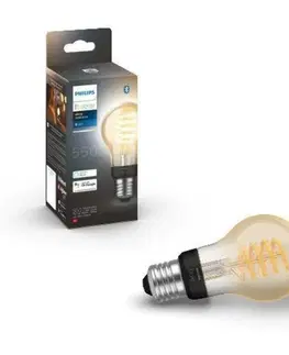 LED žárovky PHILIPS HUE Hue Bluetooth LED White Ambiance filamentová žárovka Philips 8719514301429 E27 A60 7W 550lm 2200-4500K černá, stmívatelná