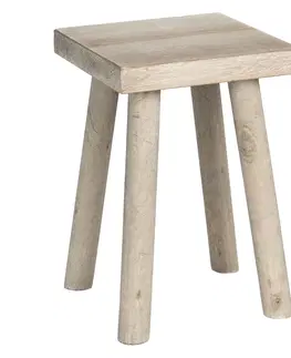 Stoličky Dekorační stolička ze světlého dřeva více antik - 18*18*26 cm Clayre & Eef 6H1953 antik