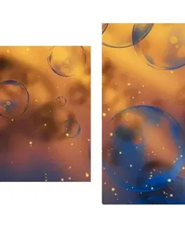 Abstraktní obrazy 5-dílný obraz kouzelné bubliny