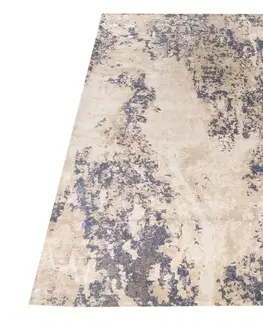 Moderní koberce Nádherný moderní koberec v béžové barvě s modrým detailem Šířka: 200 cm | Délka: 290 cm