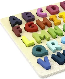 Živé a vzdělávací sady Vilac Vkládací puzzle abeceda ADRIEN vícebarevné