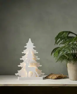 Vánoční vnitřní dekorace STAR TRADING LED dekorativní světlo Grandy sob a borovice, 41cm
