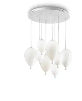 Designová závěsná svítidla Ideal Lux CLOWN SP8 BIANCO SVÍTIDLO ZÁVĚSNÉ 100883