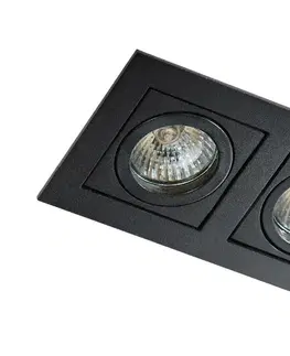 Bodovky do podhledu na 230V AZzardo PACO podhledové svítidlo 2x GU10 50W bez zdroje 17,5cm IP20, černé