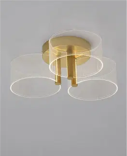 Designová stropní svítidla NOVA LUCE stropní svítidlo GATLIN mosazný zlatý kov a akryl LED 20.5W 230V 3000K IP20 stmívatelné 9756711