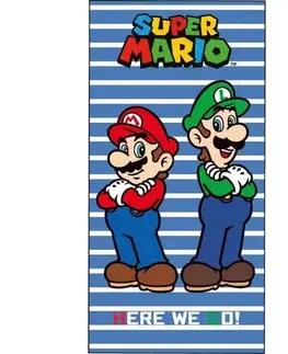 Ručníky Dětská osuška Super Mario a Luigi, 70 x 140 cm