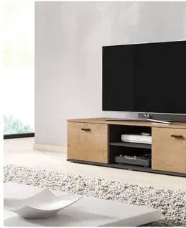 TV stolky Artcam TV stolek SOHO 140 cm Barva: dub sonoma/bílý lesk