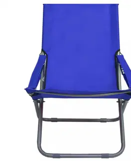 Zahradní křesla a židle Skládací plážová křesílka 2 ks Dekorhome Šedá