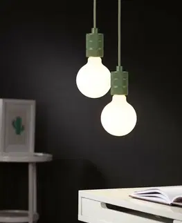 Moderní závěsná svítidla PAULMANN Neordic závěsné svítidlo Tilla E27 max. 60W světle zelená stmívatelné kov