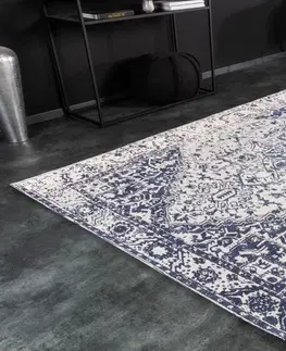 Designové a luxusní koberce Estila Orientální koberec Noyf bílo-modrý obdélníkový 230cm