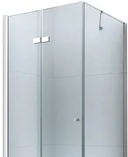 Sprchové vaničky MEXEN/S Lima sprchový kout zalamovací 110x100, sklo transparent, chrom + vanička 856-110-100-01-00-4010