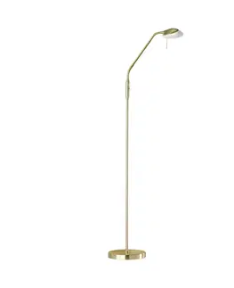 Stojací lampy FISCHER & HONSEL LED stojací lampa Pool, mosazná barva, výška 160 cm, kov, CCT