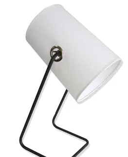 Designové a luxusní noční lampy do ložnice Estila Stolní lampa Foco BLANCA 46cm