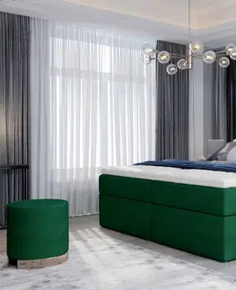 BOXSPRING postele Artelta Manželská postel VIVRE | 160 x 200 cm Farba VIVRE: Monolith 77