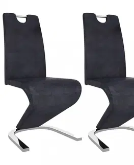 Židle Jídelní židle 2 ks umělá kůže / chrom Dekorhome Cappuccino