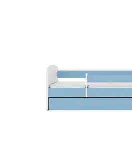 Dětské postýlky Kocot kids Dětská postel Babydreams bagr modrá, varianta 70x140, bez šuplíků, s matrací