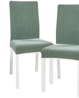Doplňky do ložnice 4Home Napínací potah na židli Magic clean zelená, 45 - 50 cm, sada 2 ks 