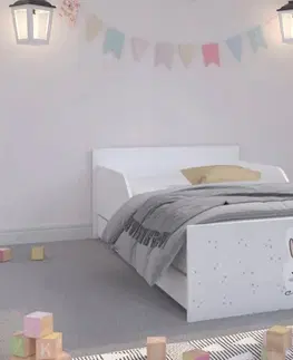 Dětské postele Nádherná dětská postel s vousatým zajíčkem 180 x 90 cm