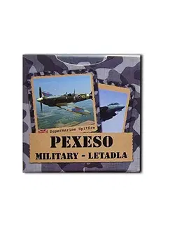 Hračky společenské hry HRACÍ KARTY - Pexeso retro Military Letadla